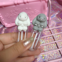 Contact lens box myopia cute beauty pupil wear toolclamp tweezer suction rod fittings packed with dead rabbit suit