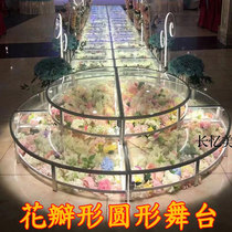 Wedding Props Round Glass Stage Steel Wedding Performance Event Glass Ttai Stage Terrace Terrace Road Citation