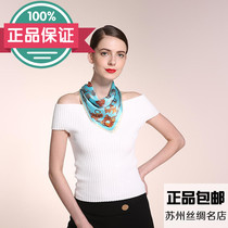 Suzhou special silk scarf new retro fashion printed real silk little square towels with multiple mulberry silk dual-use scarves low price