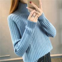 Solid color high neck knitwear women 2020 autumn and winter New Korean version of thick pullover top Joker loose sweater