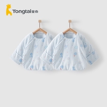 Tongtai autumn and winter 0-3 months newborn baby cotton top Mens and womens baby casual home warm top half-back coat