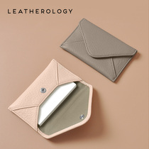 Leather business card holder Female large capacity business card bag portable business custom thin card holder Exquisite high-grade small name card bag