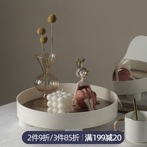 Nordic decorations home light luxury Candlestick ornament table small red book with aromatherapy soft outfit with design tray