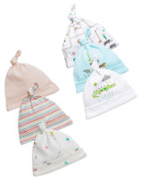 Spot UK NEXT Newborn Autumn Male Baby Zoo Printed Urinating Cap Knotted Hat Tire Cap 3 pieces