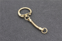 Imported from Japan Hardware Gold Plated Detachable Keychain Keyring High-end Handmade Leather Tools
