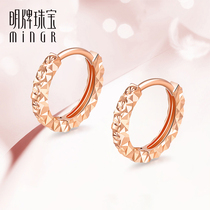 Ming brand jewelry 18K gold earrings color gold rice flower earrings earrings starry earrings CSH0051 pricing