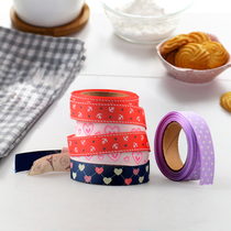 Happy baked polyester ribbon packaging Mu Si edging cake box West Point box pudding bottle decorative ribbon packaging tape