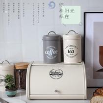 Candy coffee tea storage box finishing box Nordic restaurant ornaments desktop bread storage box iron paper storage box