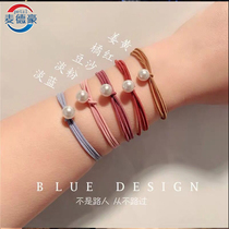 Korean version of the leather band female tie head simple leather cover head rope female net red ins headdress Forest department small hair circle Rubber band hair rope