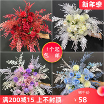 New wedding daffodil point simulation flower silk flower road diversion flower table flower decoration flower wedding hall background flower art pot