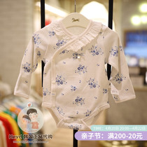 Green flower porcelain ETTOI Korean small flying horse childrens clothing 2022 Spring and womens newborn baby ha lingerie 117981