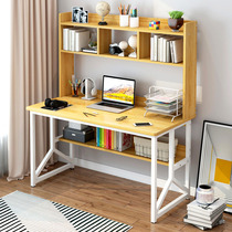 Computer desk desktop home desk modern simple steel wood desk double bedroom student simple writing table