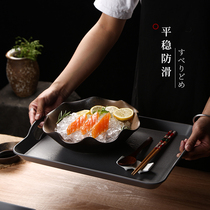 Japanese pallet melamine tattoo handle plastic end plastic end dish rectangular large hotel restaurant thickening commercial disc