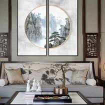 New Chinese decorative painting Entrance entrance Dining room mural corridor Vertical Zen landscape landscape Two-linked living room hanging painting