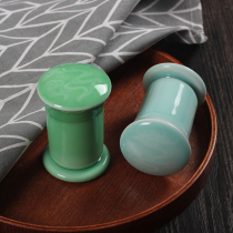 Celadon dining table hotel set-up living room Chinese home furnishings toothbox box bucket seat creative jar