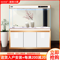  Ultra-white fish tank aquarium floor-to-ceiling smart entrance household living room screen large bottom filter small arowana free water change
