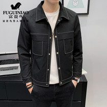 Rich Bird Spring and Autumn Ruffian handsome coat mens trend Korean version of Joker tooling jacket mens 2020 new autumn mens
