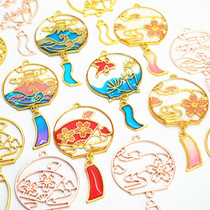 miss small morning diy crystal drops glue uv resin glue wind chime frame cherry blossom Fuji fan goldfish wind chimes
