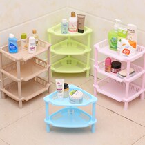  Simple baby storage 2-layer washbasin rack Multi-layer old-fashioned mini bathroom rack Two-layer small bathroom living room