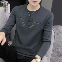 Long Sleeve T-Shirt Male Tide Card 2022 Spring Autumn Season New Korean Version Trend Pure Cotton Round Collar Loose Blouse Jersey Man