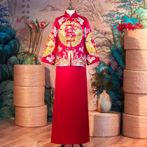 Mens Xiuhe clothing 2021 new groom clothing dragon and phoenix coat Chinese dress wedding dress pick-up service mens Xiuhe clothing