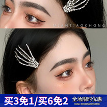 ins Wind dark fun skeleton ghost claw zircon hairclip cool ghost trampoline flash Diamond side clip headgear