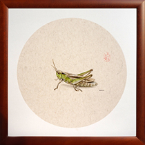 (Send solid wood framed) Wang Yuwei watercolor Locust living room bedroom decoration painting
