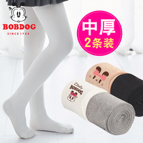 Girls  pantyhose Spring and autumn medium and thick childrens leggings thin white dance socks flesh-colored practice special dance socks