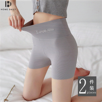 Safety Pants Womens Underwear Two-in-one Summer Thinly non-roll border walk light High waist Large size No-mark-free Abdominal Insurance Pants