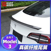 Suitable for tesla tesla model3 American tail carbon fiber small surround tail modification accessories decoration