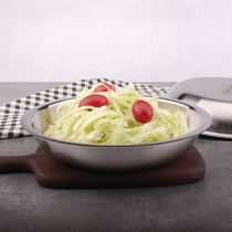COOKONE304 stainless steel dish Household round thickened dish Flat plate fruit plate Deep plate