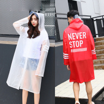 Fashion travel transparent men and women portable adult hiking raincoat Tide brand long full body raincoat poncho