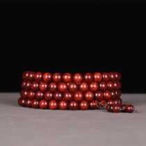 Zambia Little Leafy Purple Sandalwood Bracelet 108 Blood Honolulu Dense Waters Old Stock Buddha Pearl National Wind Red Wood Candied Pearl Bracelet