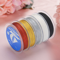 OAR 15 strands of colored gold thread 1 0mm woven rope tassel illusion color gold wire embroidered floral bracelet rope