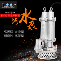 Lei Bao 304 316 all stainless steel High head sewage pump engineering pump corrosion resistant submersible pump 2 inch 380V220V