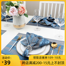 New Chinese placemats fabric Chinese style insulated table mat European high-end home luxury anti-hot mat Bowl plate mat