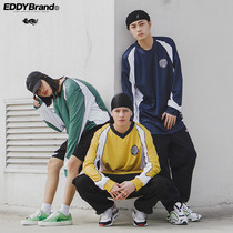 EDDY original crewneck loose breathable Men long sleeve t-shirt shirt polo shirt European version casual top base shirt