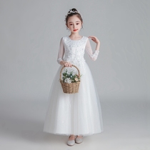  Next win girls  dresses spring and Autumn 2021 new summer clothes high-end high-end wedding dress princess skirt Korean Western style