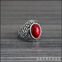 Mongolian characteristic ring men and women minority style small jewelry fashion jewelry imitation turquoise gem