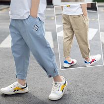 Boys pants Spring children Spring and Autumn thin casual trousers loose foreign atmosphere boy ankle-length pants tide baby spring dress