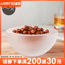 Imported Nude Eurostyle Crystal Glass Fruit Pan Fruit Basin Modern Living Room Home Tea Table Snack Pan Swing Piece Grinding