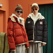 Tangshi 2020 winter new down jacket couple down jacket short hooded thickened winter couple dress trend fashion