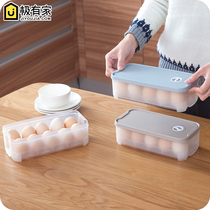  Japanese-style plastic egg box dumpling box anti-mildew egg refrigerator preservation box 20 grid storage box egg tray