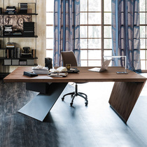 American Loft Solid Wood Computer Desk Desktop Home Nordic Writing Office Desk Industrial Wind Iron Art Solo Creativity