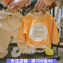 Boys autumn suit 2019 new childrens handsome childrens clothing baby Foreign style two-piece children Korean leisure tide