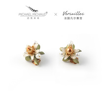 Michael Michaud Orange flower ear clip No ear hole female cold wind Forest department super fairy ear ornaments Ear bone clip