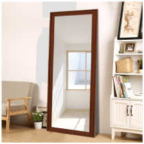 Nordic solid wood dressing mirror full-body floor mirror American country hanging mirror clothing store fitting mirror wall mirror