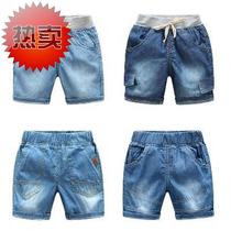 Little boy 1 shorts 4r5 6-year-old 2 male baby 3 summer wear boys denim five-point pants Childrens thin tide