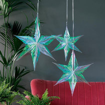 Bar ktv shop Active atmosphere Placement Restaurant Wall Creative hanging decoration Neon Color Stars Hanging Accessories