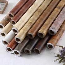 Retro 3D wood grain wallpaper clothes cabinet self-adhesive stickers raw wood color waterproof thick old furniture refurbished wood stickers